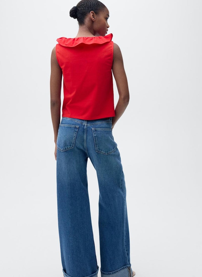 Cotton Top With Ruffles