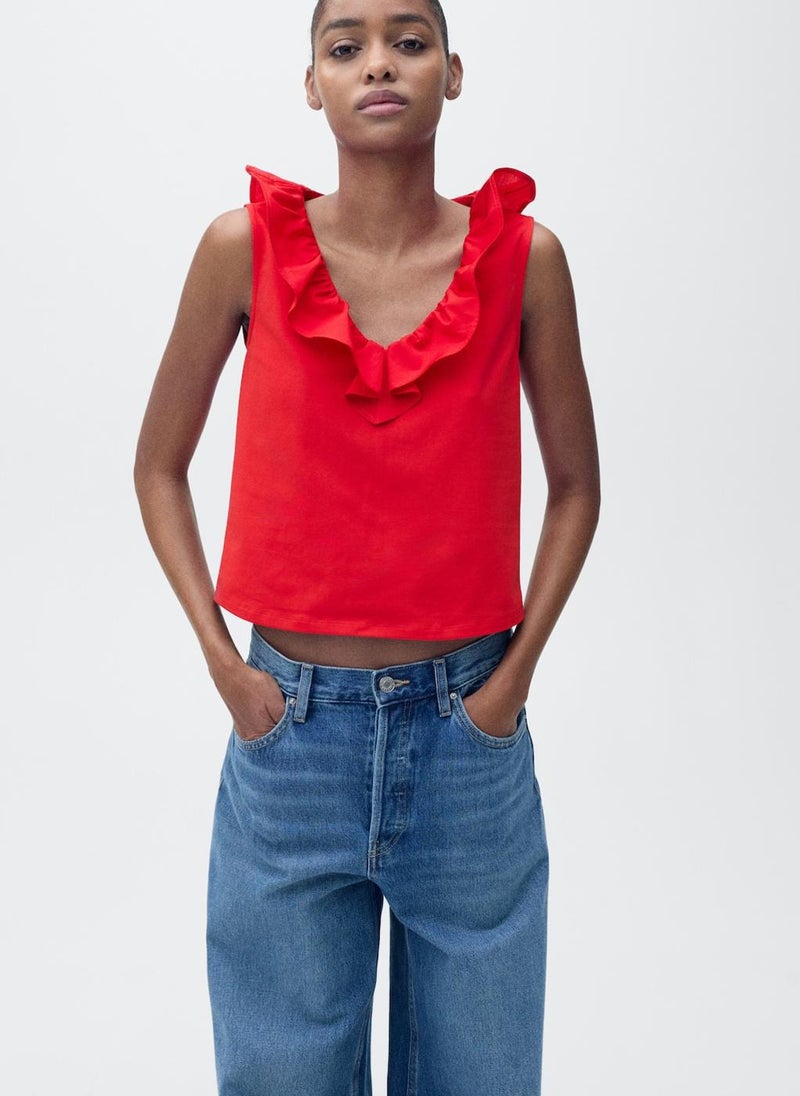 Cotton Top With Ruffles