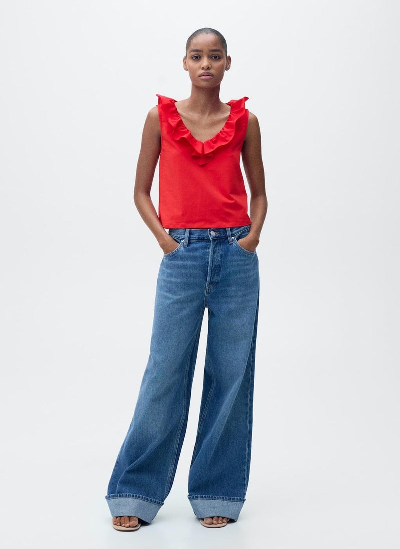 Cotton Top With Ruffles