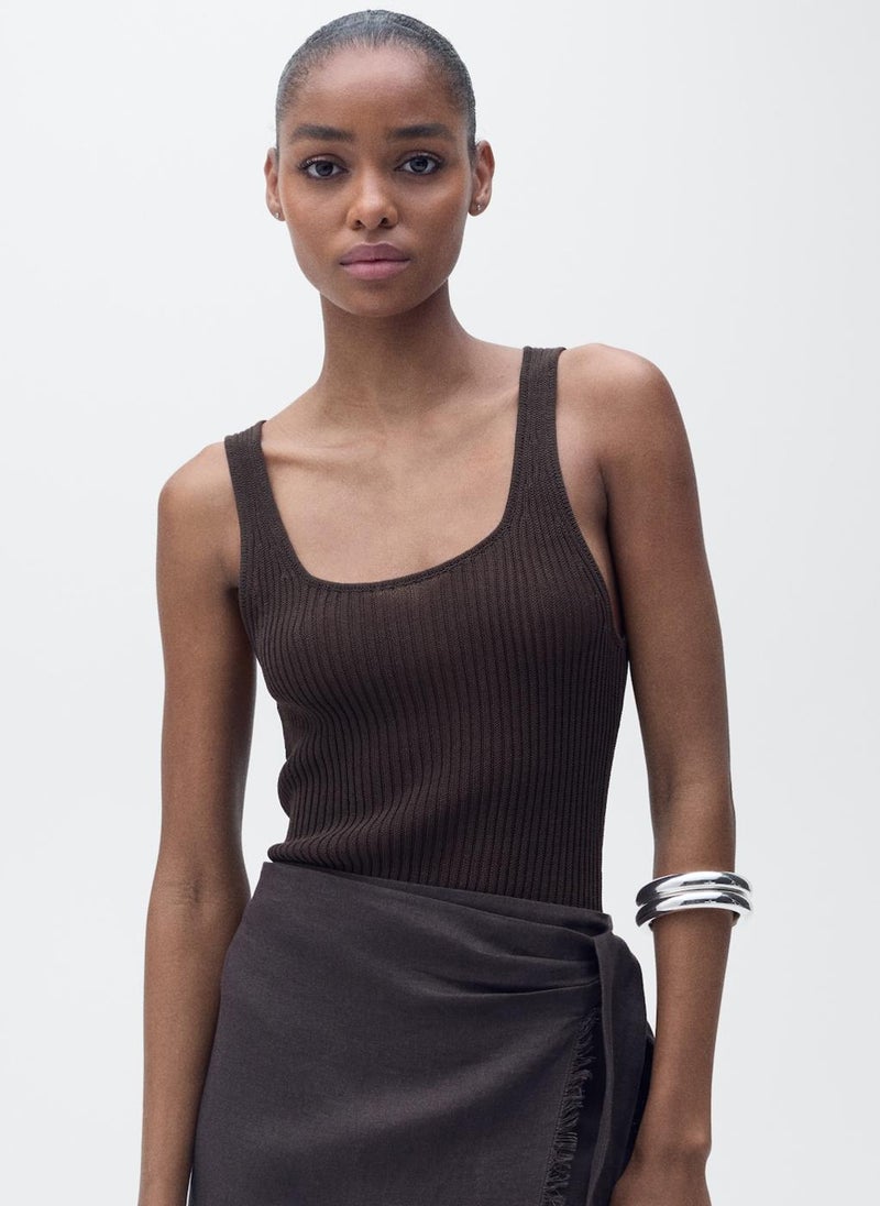 Casual Chunky Rib-Knit Top