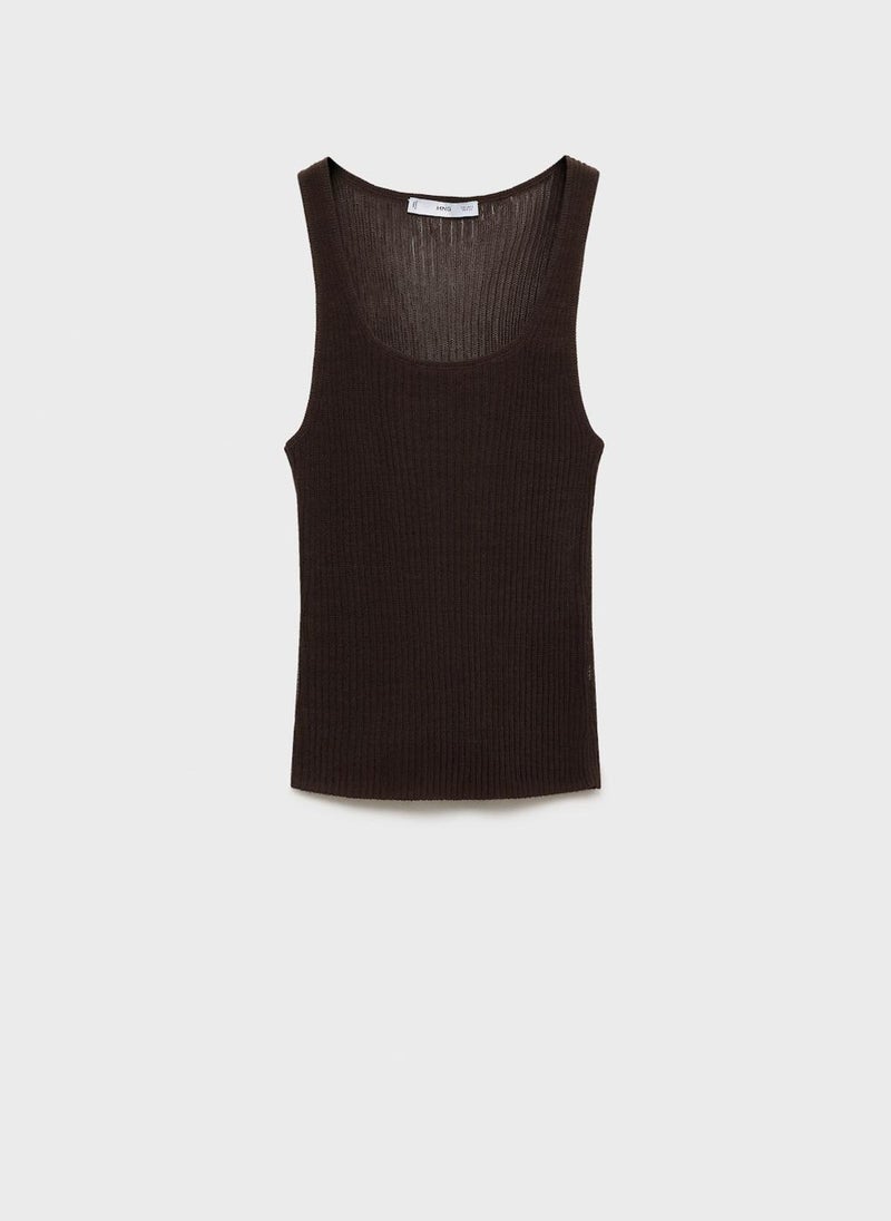Casual Chunky Rib-Knit Top