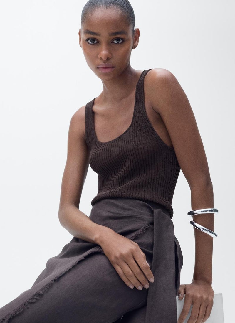 Casual Chunky Rib-Knit Top