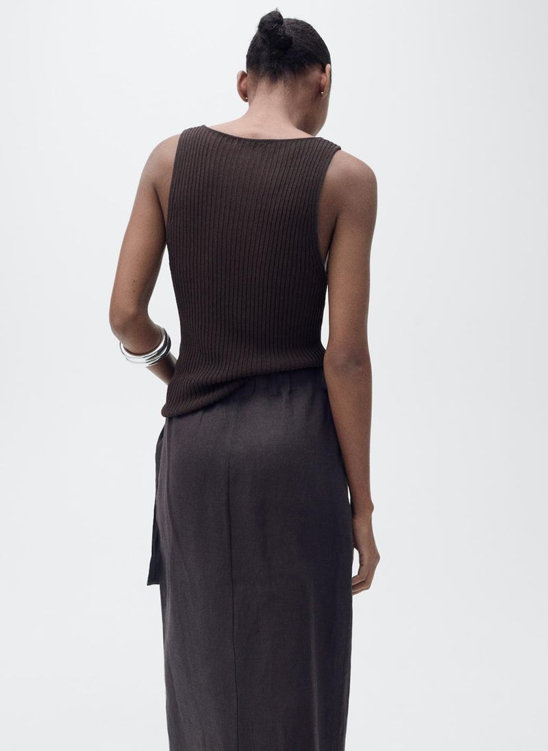 Casual Chunky Rib-Knit Top