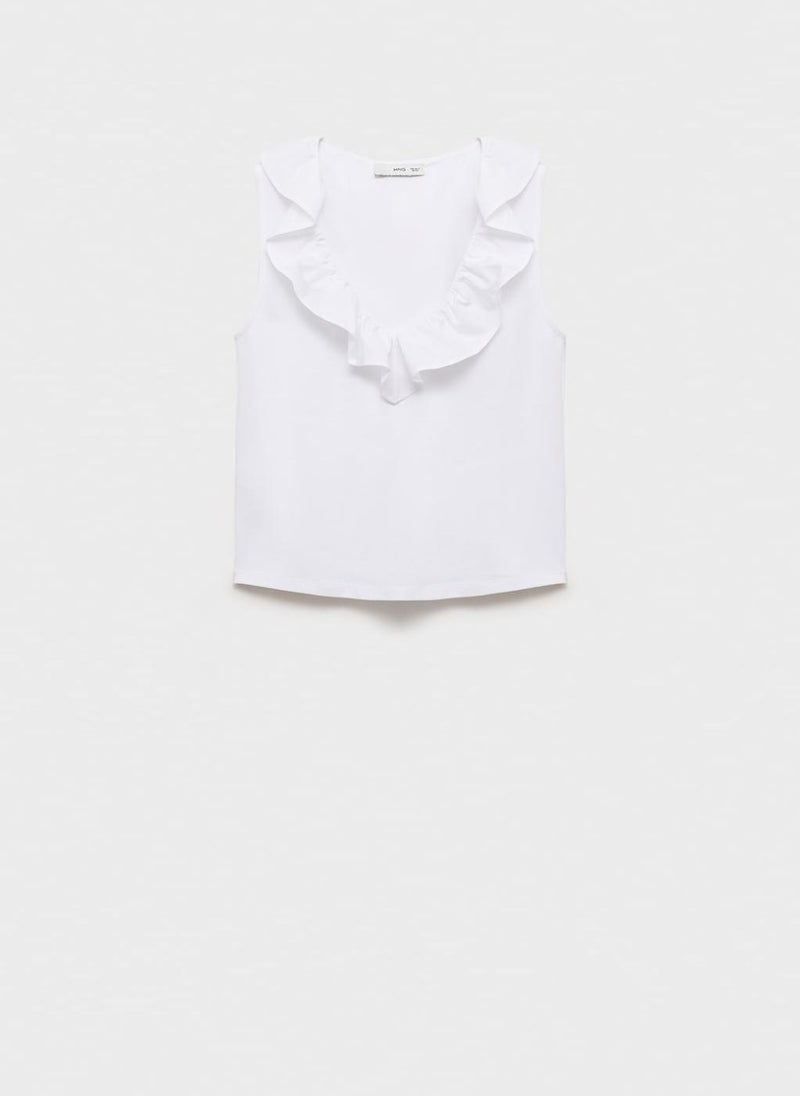 Cotton Top With Ruffles