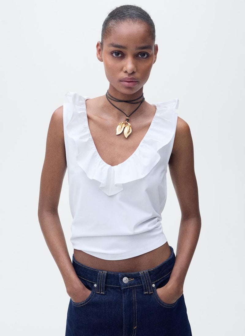 Cotton Top With Ruffles