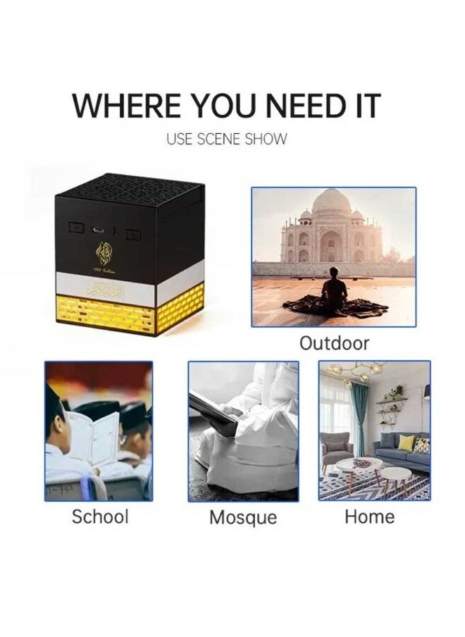 Multi-LED Light Bakhoor Rechargeable Incense Oud Burner with Full Quran Muslim Speaker Remote and App Control