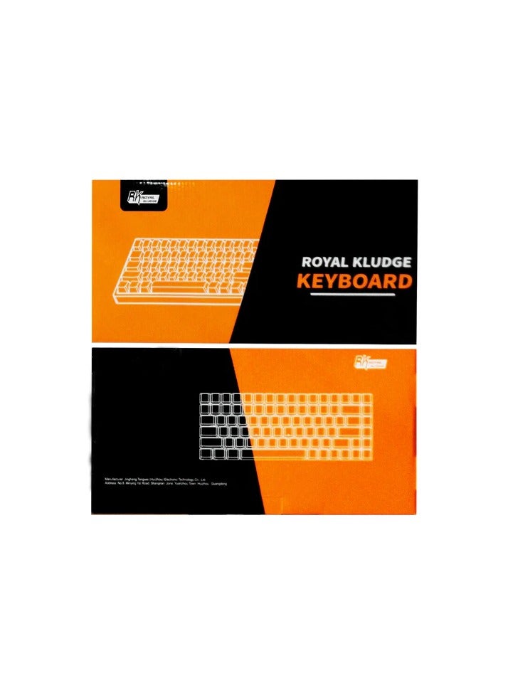 ROYAL KLUDGE RK84 TRI-MODE RGB 84 KEYS HOT SWAPPABLE MECHANICAL KEYBOARD WHITE (BROWN SWITCH)