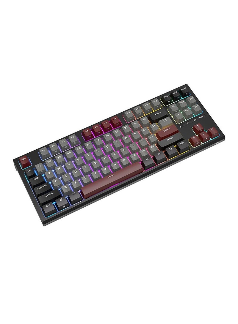 Royal Kludge RK-R87 Single-Mode RGB 87 Keys Hot Swappable Mechanical Keyboard Black (Blue Switch)