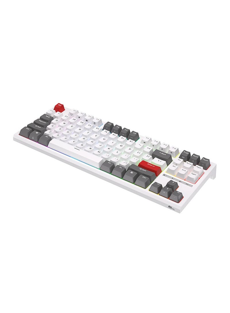Royal Kludge RK R87 Wired TKL RGB Hot-Swappable Gaming Keyboard White - Blue Switch