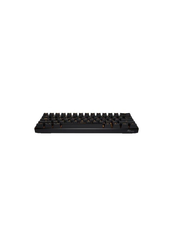 Royal Kludge Rk61 Tri-Mode RGB 61 Keys Hot Swappable Black Mechanical Keyboard - Blue Switch