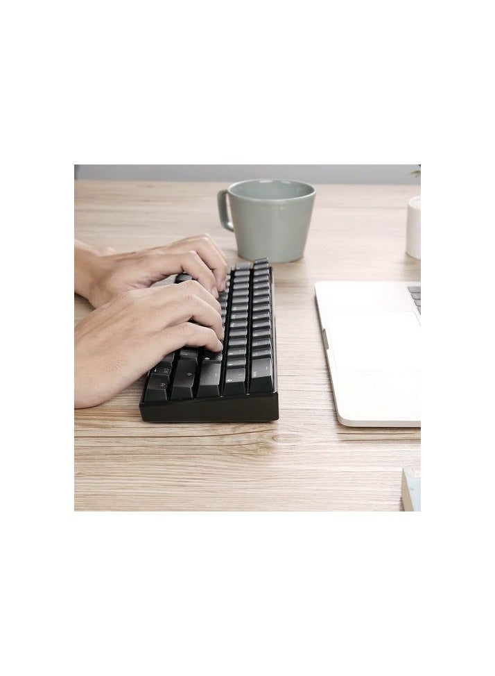 Royal Kludge Rk61 Tri-Mode RGB 61 Keys Hot Swappable Black Mechanical Keyboard - Blue Switch