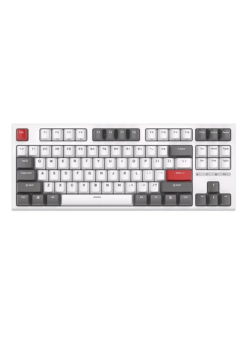 Royal Kludge RK R87 Wired TKL RGB Hot-Swappable Gaming Keyboard White - Brown Switch