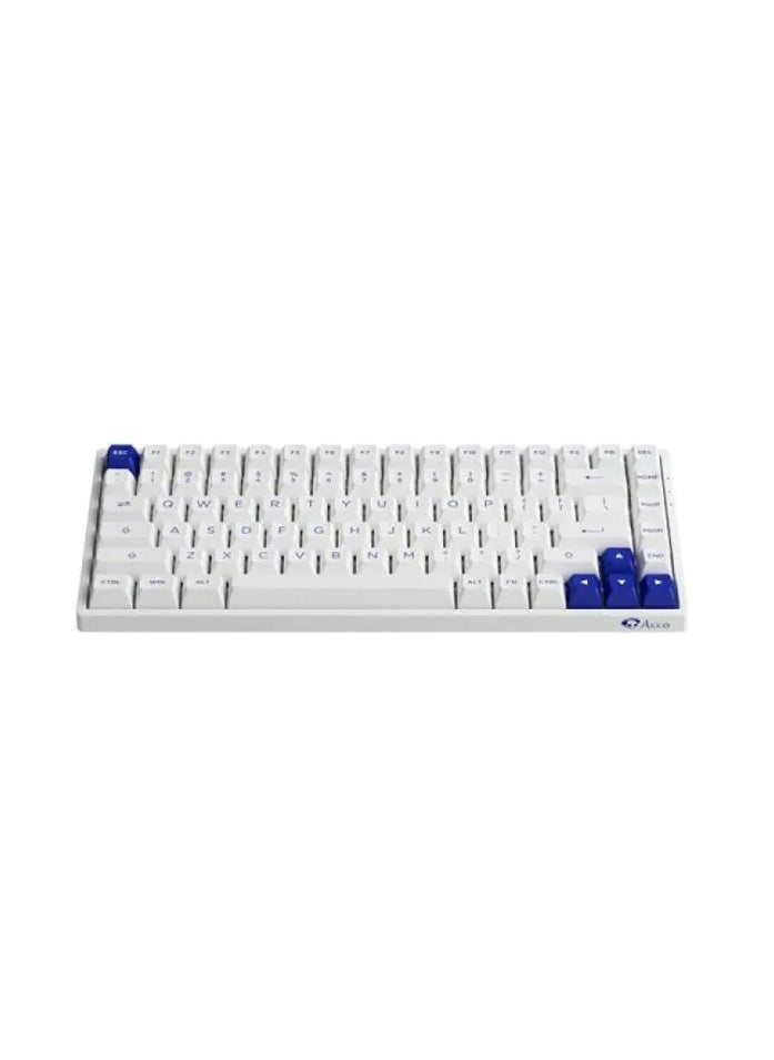 AKKO 3084B Plus White & Blue Multi-Mode Keyboard - V3 Cream Yellow