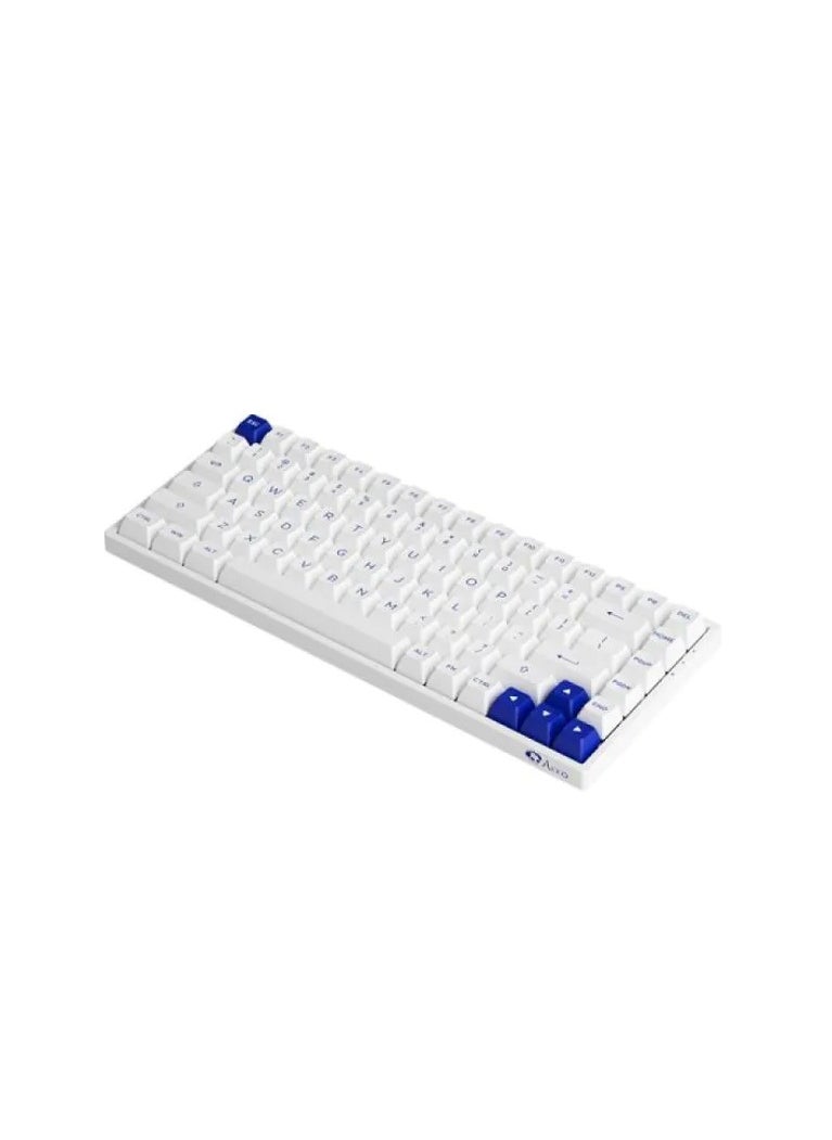 AKKO 3084B Plus White & Blue Multi-Mode Keyboard - V3 Cream Yellow
