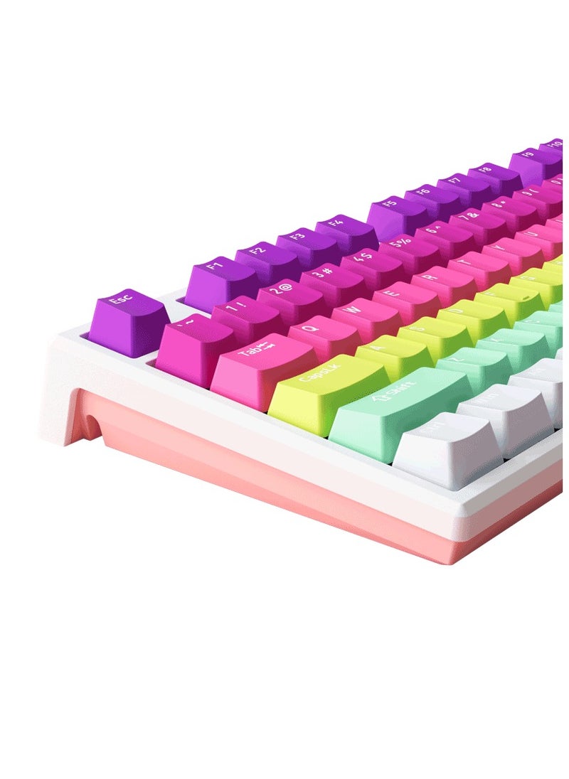 AKKO MonsGeek MG108B Rainbow Multi-Mode Wireless Keyboard - TTC Golden Red