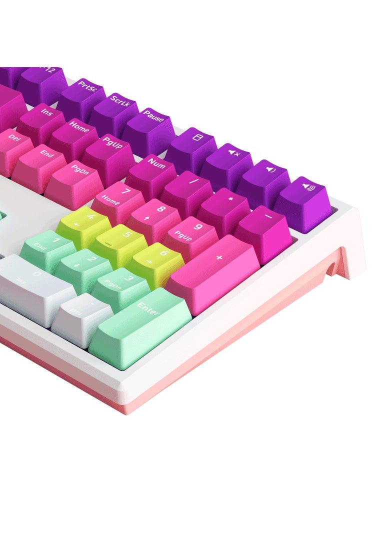 AKKO MonsGeek MG108B Rainbow Multi-Mode Wireless Keyboard - TTC Golden Red