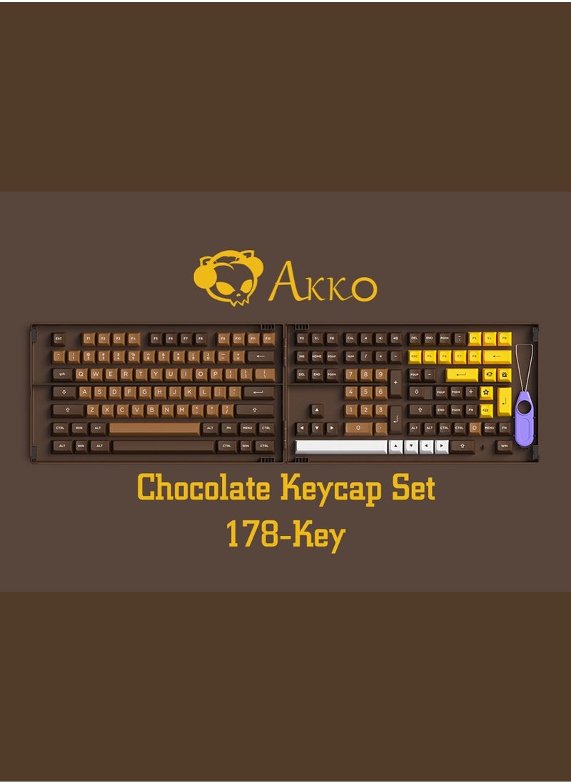 AKKO Chocolate ASA Keycap Set (178PCS)