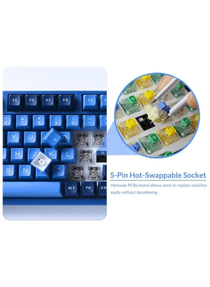 AKKO 3098B Ocean Star Multi-Mode RGB Keyboard - Cream Yellow Pro