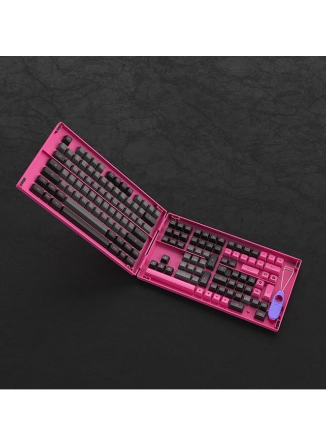 Akko Black&Rose 197-Key ASA Profile PBT Double-Shot Keycap Set for Mechanical Keyboards with Mac and ISO Enter Keys with Collection Box