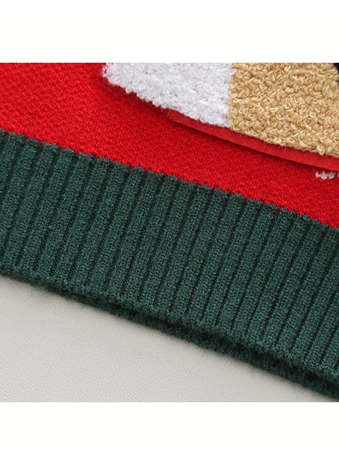 Red Flakes Reindeer Warmer, Cardigan & Christmas Sweater for Kids