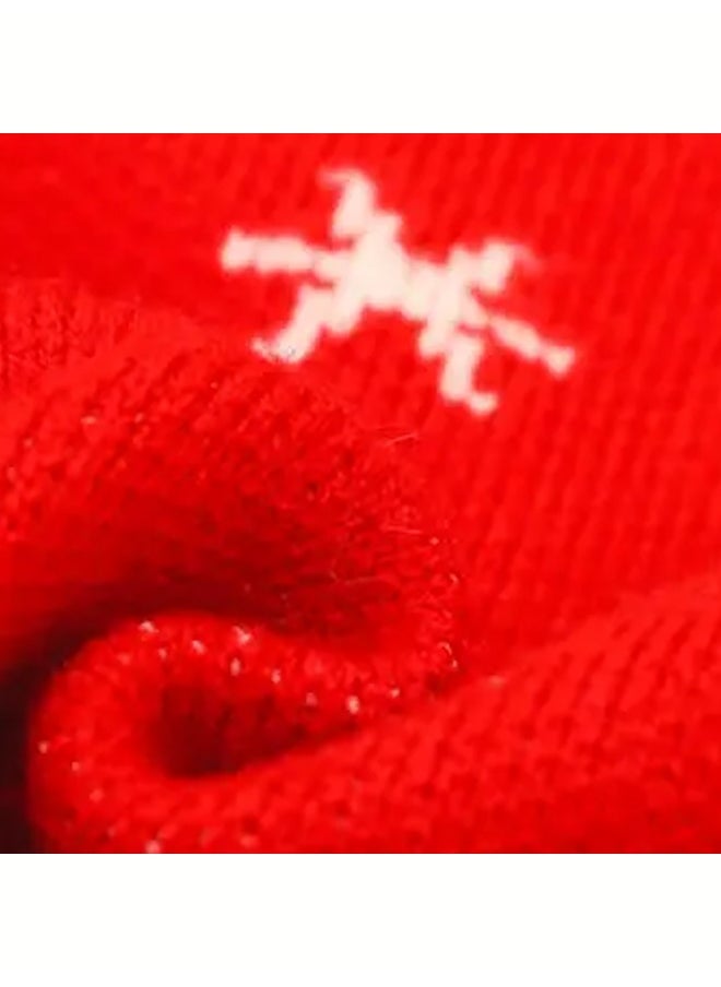 Red Flakes Reindeer Warmer, Cardigan & Christmas Sweater for Kids