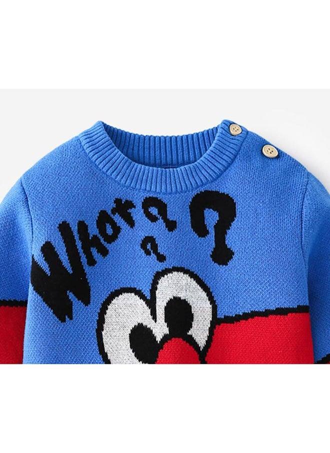 Blue Monster Theme Cardigan/Warmer/Sweater for Toddlers & Kids