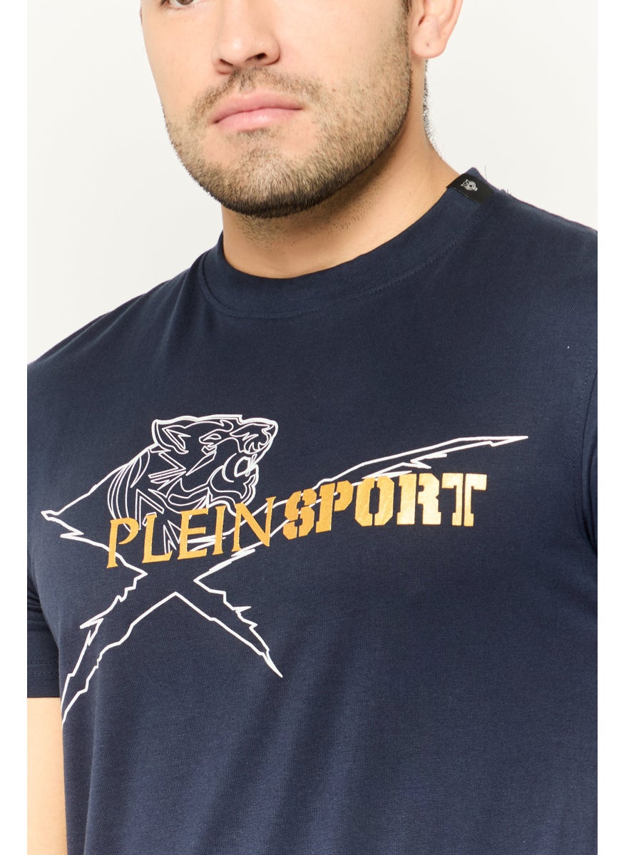 Men Sportswear Fit Short Sleeve Outdoor T-Shirt, Navy