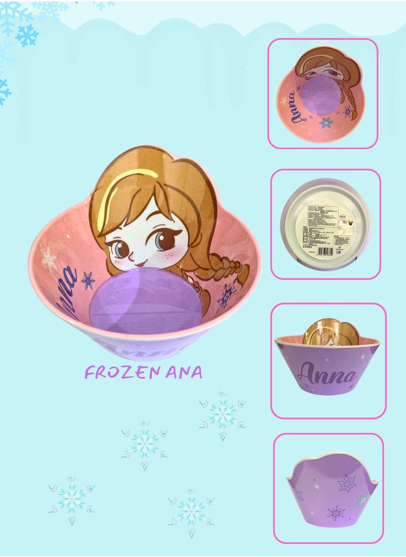 Frozen Anna Melamine Bowl for Children – Durable and BPA-Free 650ml