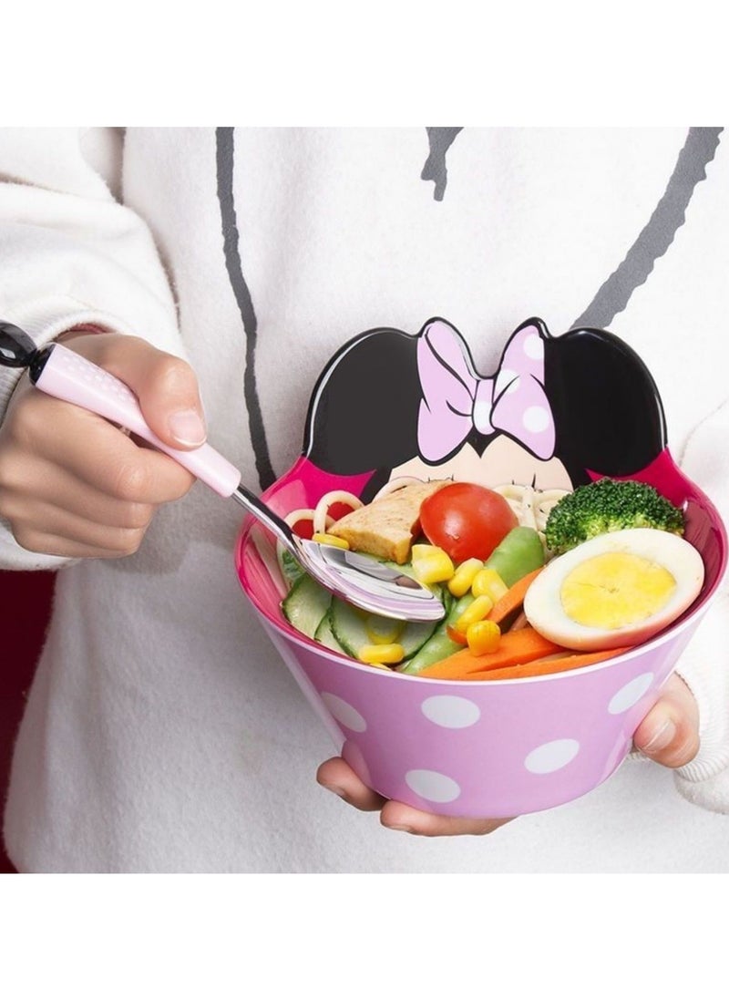 Minnie Mouse Shaped Kids Bowl – Colorful Cartoon Design, BPA-Free Plastic, Fun Mealtime Essential for Kids & Toddler 650ml