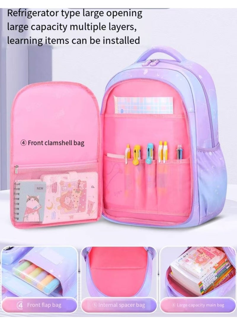 SIJINIAO - New Girls' Backpack, Girls' Backpack, Children's Primary School Backpack,