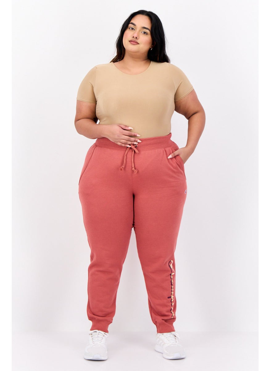 Women Plus Size Brand Logo Outdoor Sweatpants, Rust
