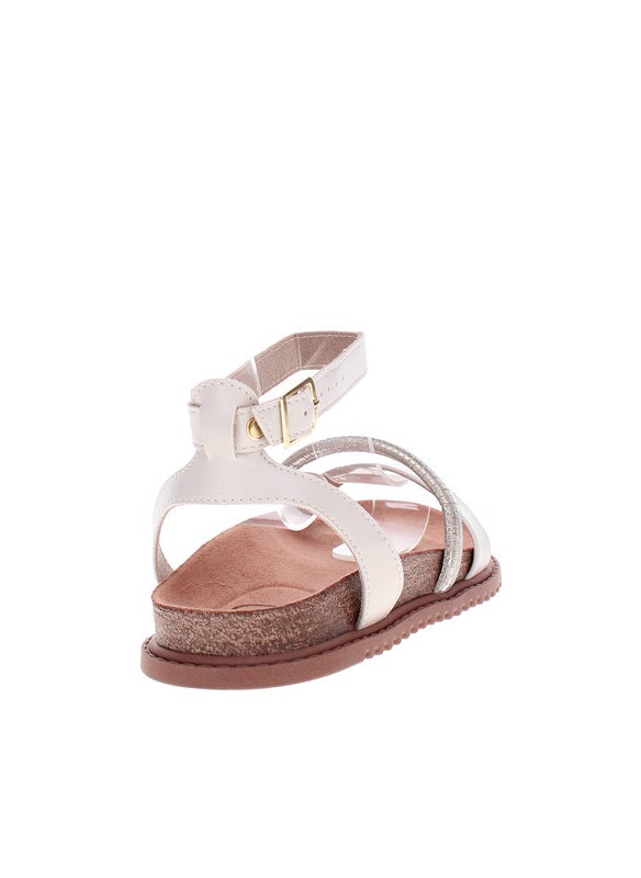 Molekinha Girls Sandals With Back Strap Gold | Made In Brazil