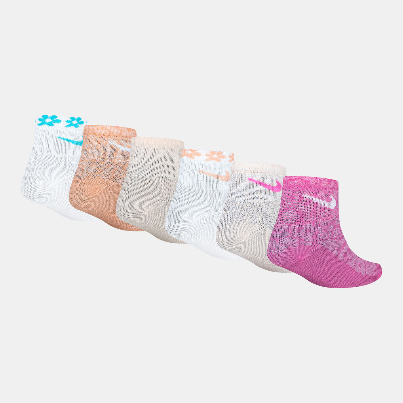 Kids' Wild Flower Ankle Socks (6 Pairs)