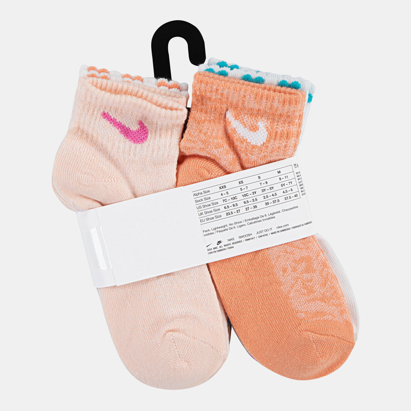 Kids' Wild Flower Ankle Socks (6 Pairs)