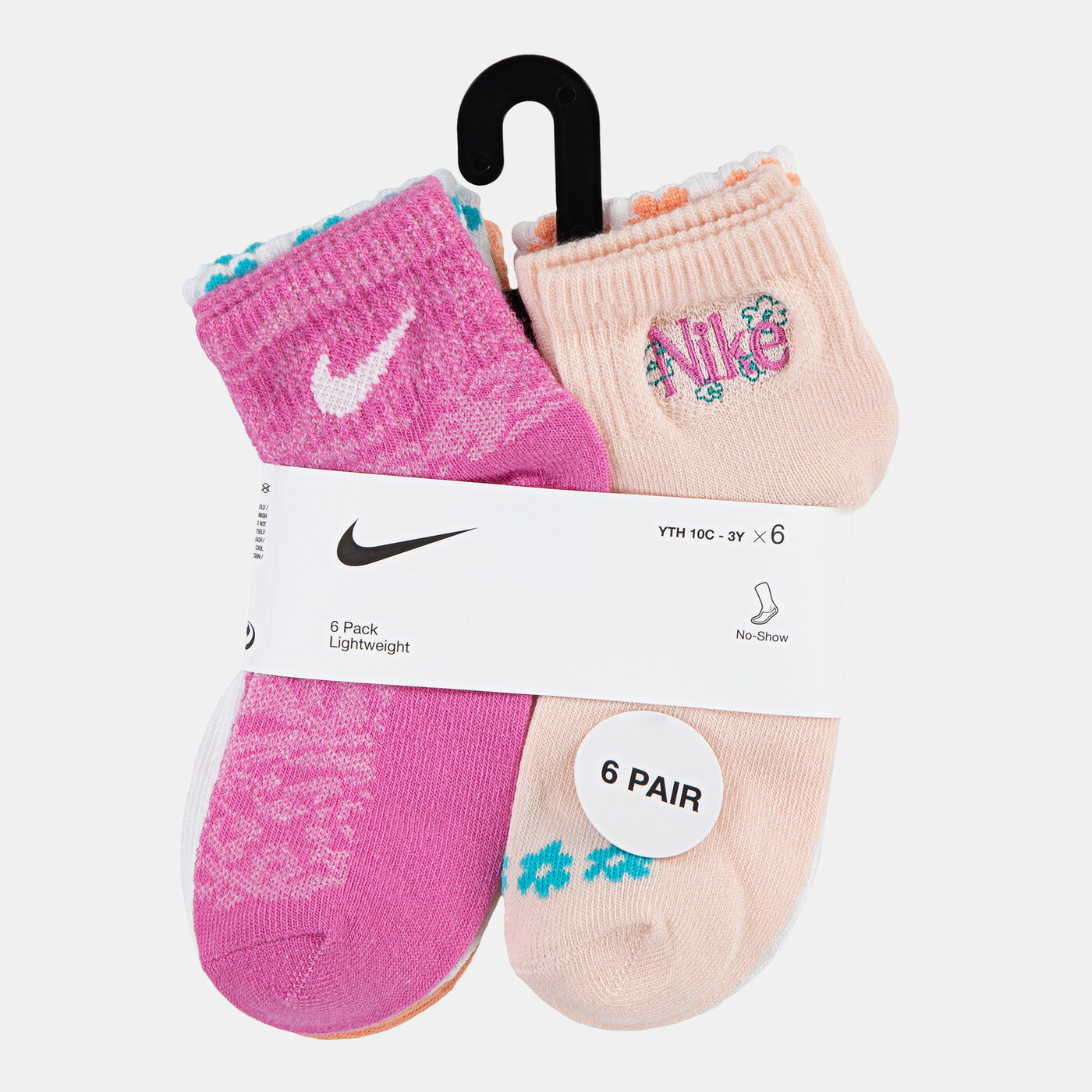 Kids' Wild Flower Ankle Socks (6 Pairs)