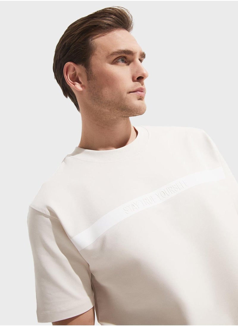 Printed Crew Neck T-Shirt