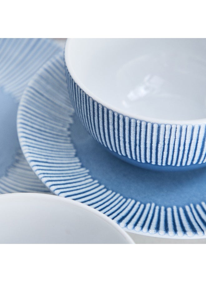Eleganza 16-Piece Deboss Dinner Set - Serves 4