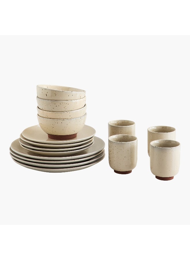Elegenza 16-Piece High Gloss Dinner Set - Serves 4