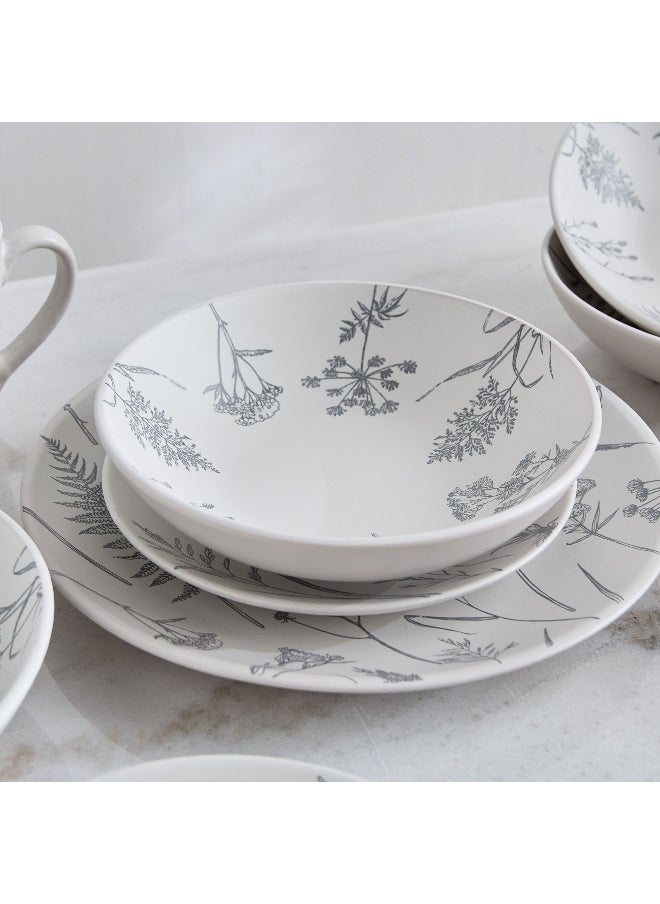 Eleganza 16-Piece Pad Print Dinner Set - Serves 4