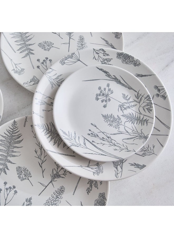 Eleganza 16-Piece Pad Print Dinner Set - Serves 4