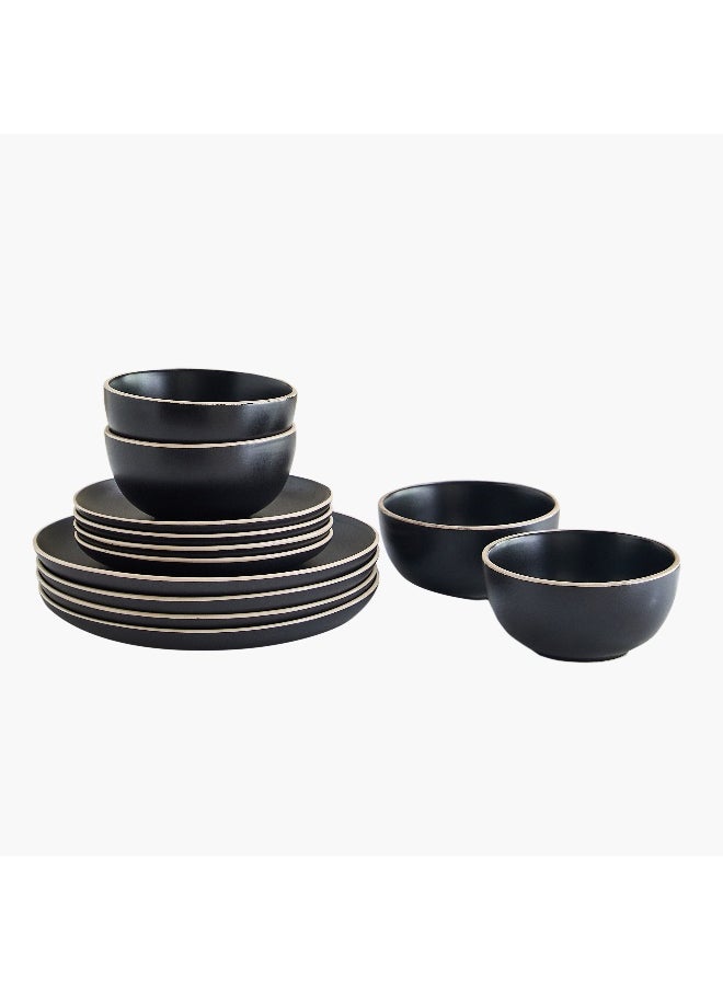 Eleganza 12-Piece Glaze Dinner Set - Serves 4