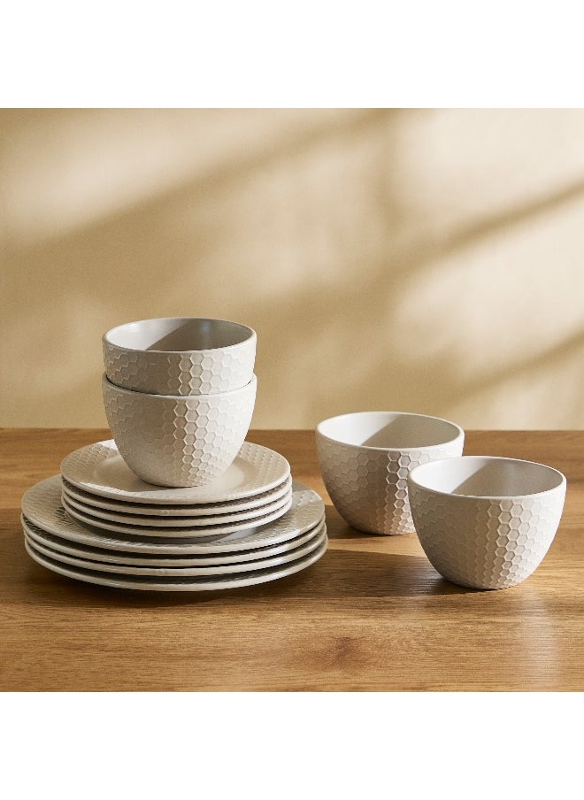 Eleganza Timber 12-Piece Dinner Set - Serves 4
