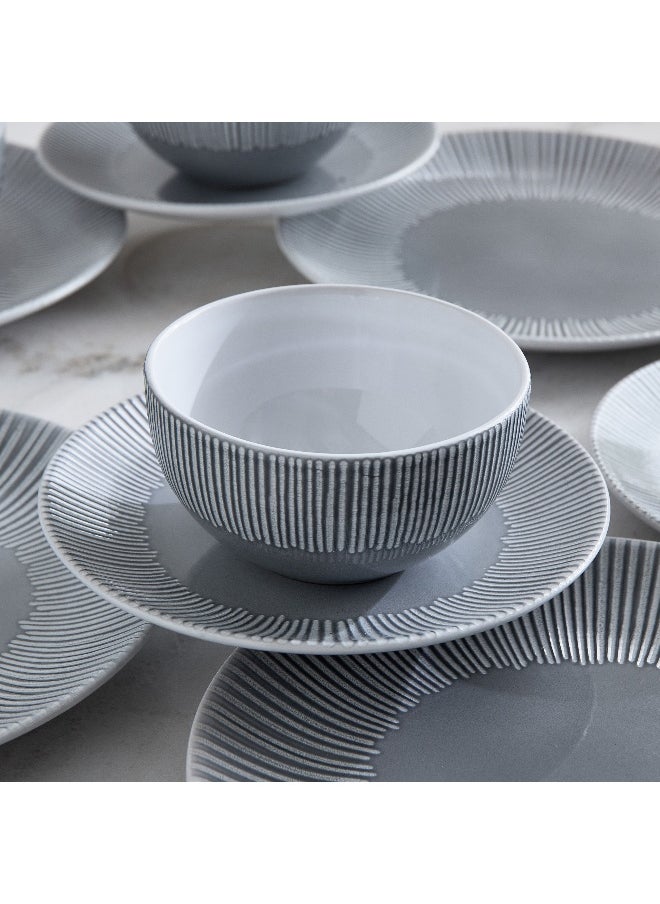 Elegenza 16-Piece Deboss Dinner Set - Serves 4