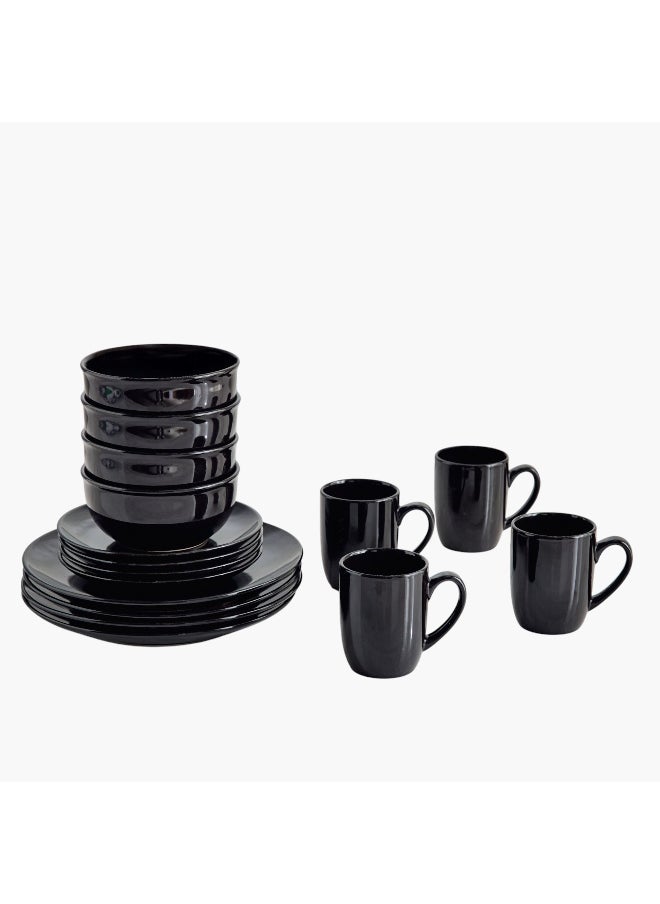 Eleganza 16-Piece Glossy Dinner Set - Serves 4