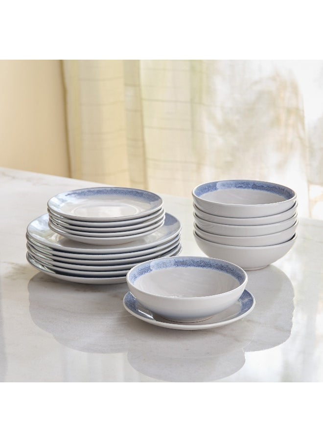 Eleganza Swirl 18-Piece Dinner Set - Serves 6