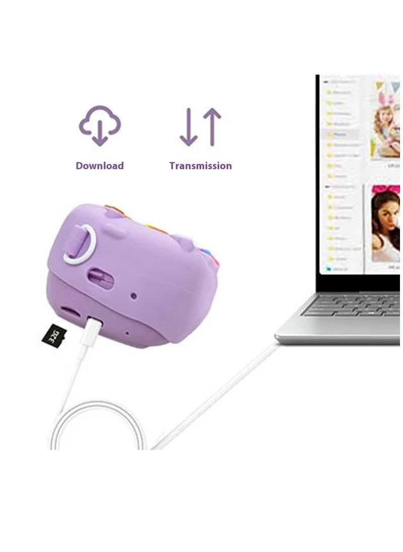 Instant Print Kids Camera for Ages 4-12: 48MP Dual Lens Digital Camera with 2.4