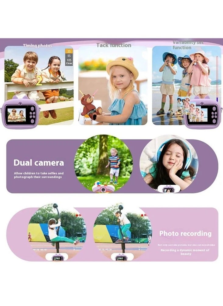 Instant Print Kids Camera for Ages 4-12: 48MP Dual Lens Digital Camera with 2.4