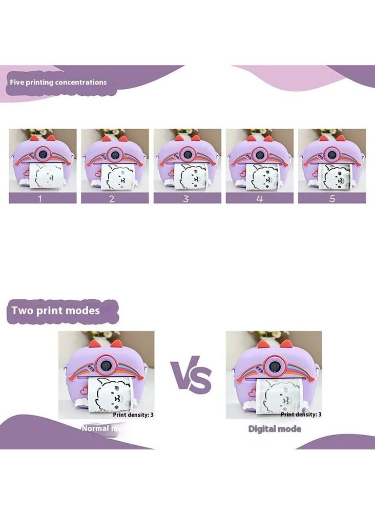 Instant Print Kids Camera for Ages 4-12: 48MP Dual Lens Digital Camera with 2.4