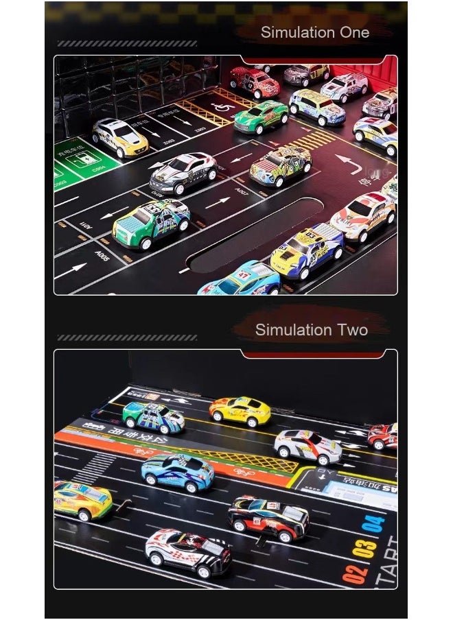 Toy Cars for Kids, 48 Pieces Pull Back Toy Race Cars, Die-Cast Container Storage Box Car Party Favors, Toy Cars for Toddlers 3 4 5 6 7 Years Old