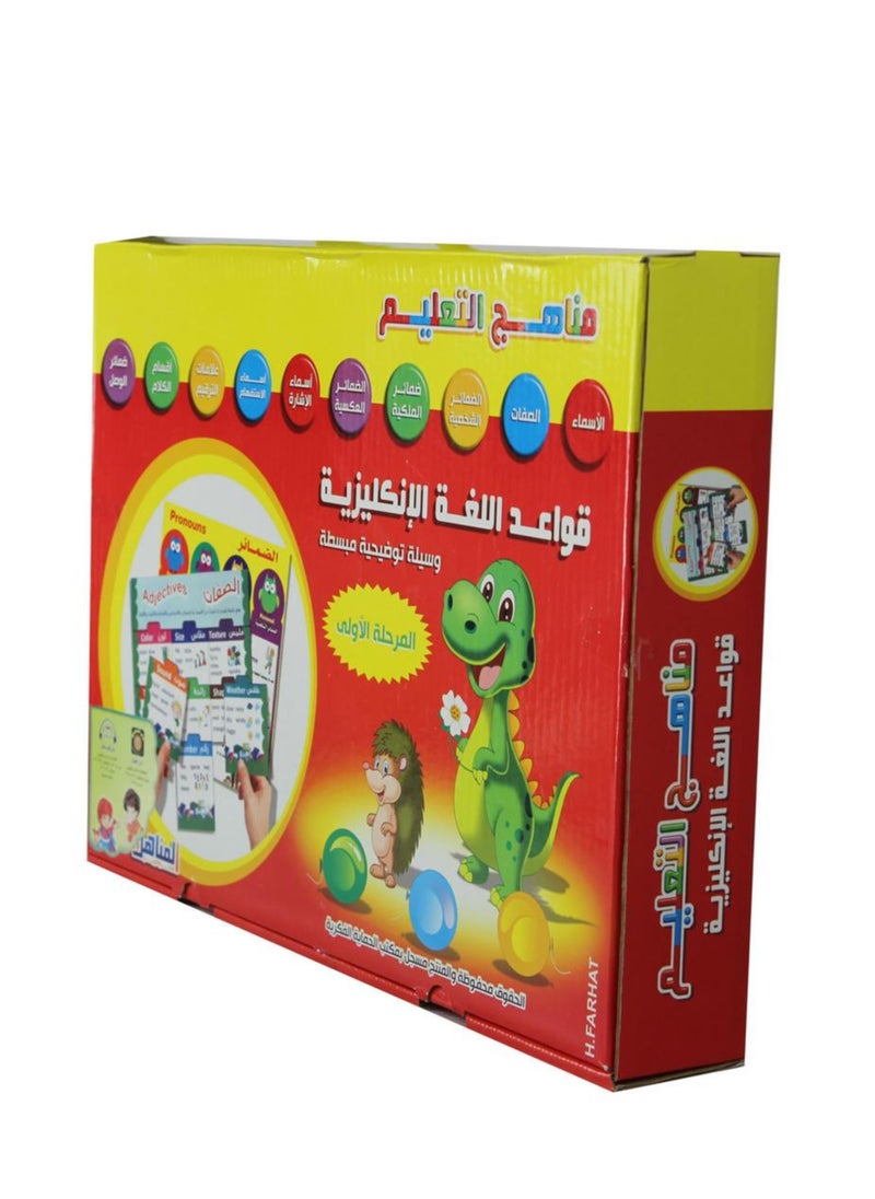 English grammar first stage educational puzzle